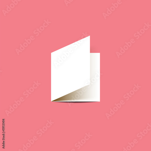 Two-fold square brochure leaflet vector illustration