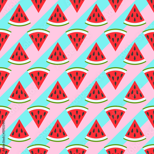 Cute seamless watermelon pattern