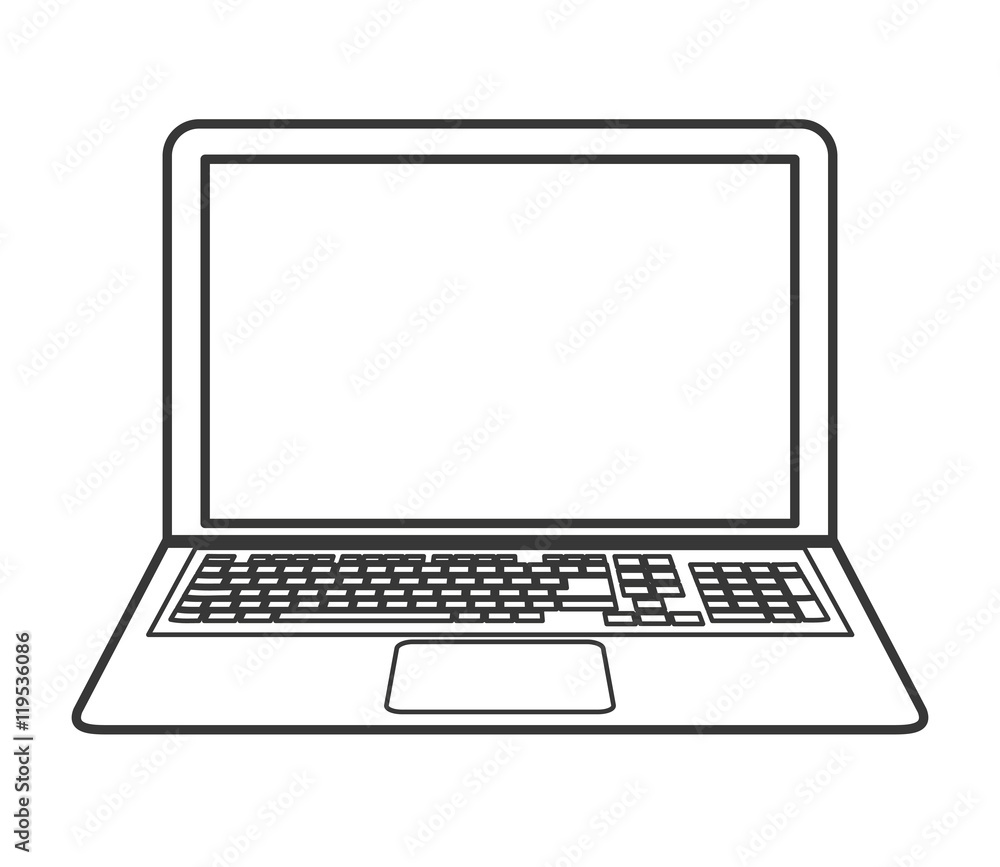 laptop gadget device technology virtual icon. Flat and isolated design. Vector illustration laptop gadget device technology virtual icon. Flat and isolated design. Vector illustration