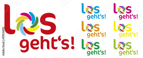 Los geht's, bunt, Motivator, Vektor