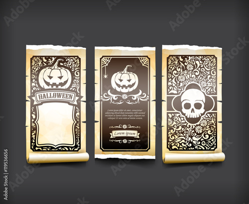 Halloween card classic and vintage style design element vector i