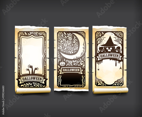 Halloween card classic and vintage style design element vector i