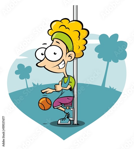 Girl playing basketball