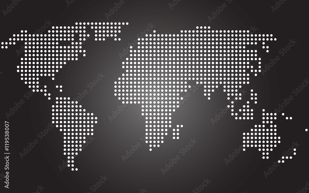 Dotted world map vector Dotted world map vector