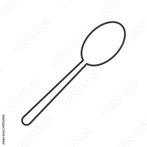 cutlery spoon menu food restaurant tool instrument icon. Flat and isolated design. Vector illustration