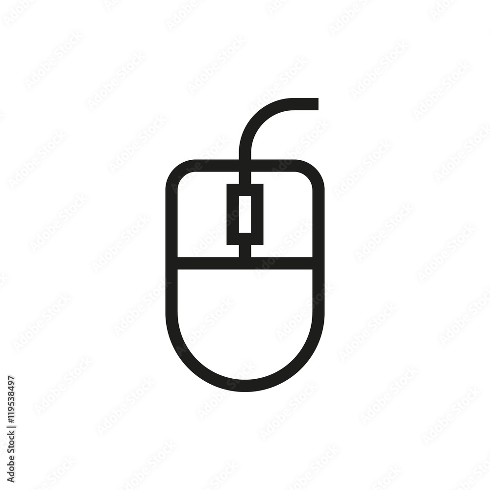 Computer mouse icon on white background Computer mouse icon on white background