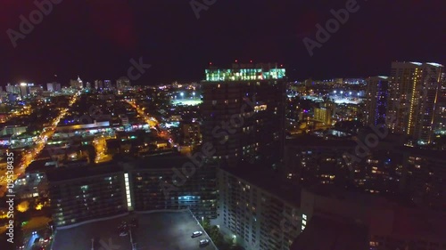 Wallpaper Mural Aerial Shot of Buildings in the City at Night Torontodigital.ca