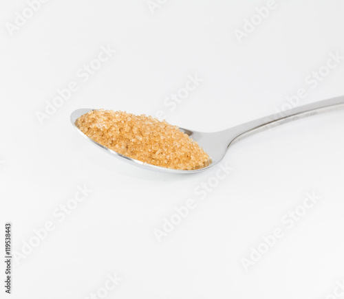 Brown sugar on  spoon