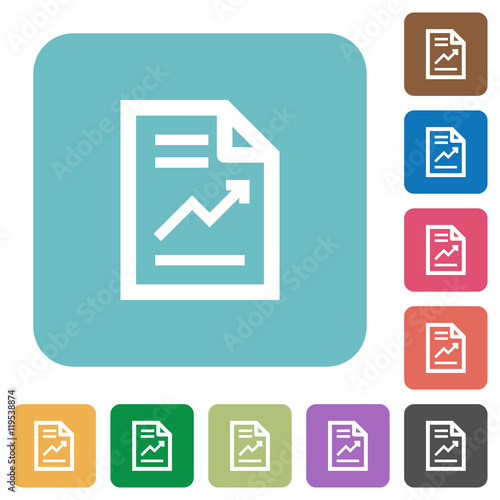 Flat report icons