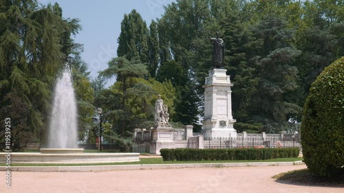 Statue of Virgil and fountain in Mantua
 photo