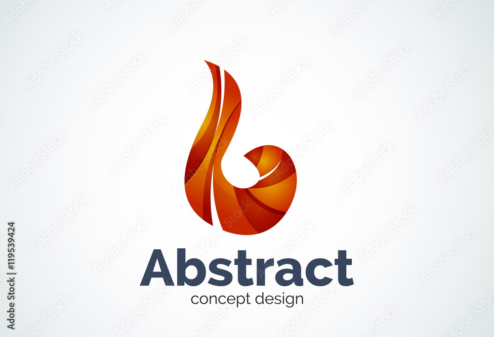 Abstract swirl logo template, smooth elegant shape concept Abstract swirl logo template, smooth elegant shape concept