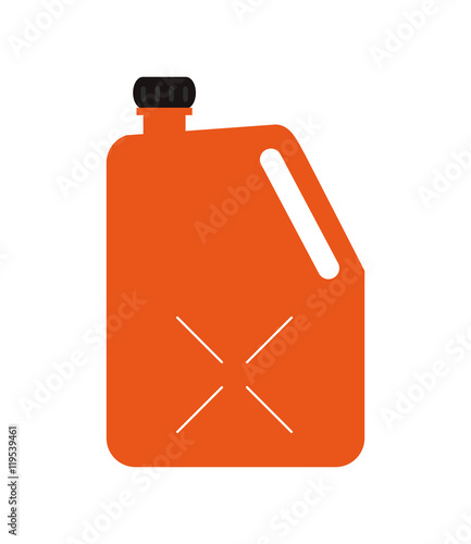 can petroleum gasoline oil industry industrial icon. Flat and isolated design. Vector illustration
