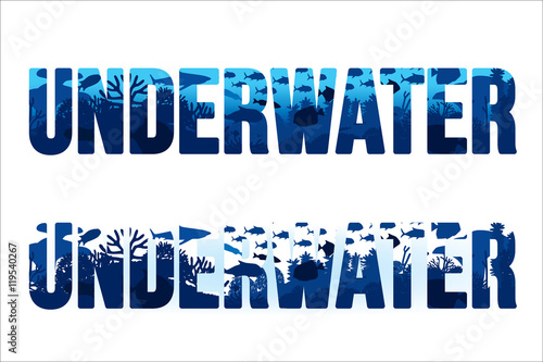 Vector illustration of underwater background.