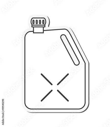 can petroleum gasoline oil industry industrial icon. Flat and isolated design. Vector illustration