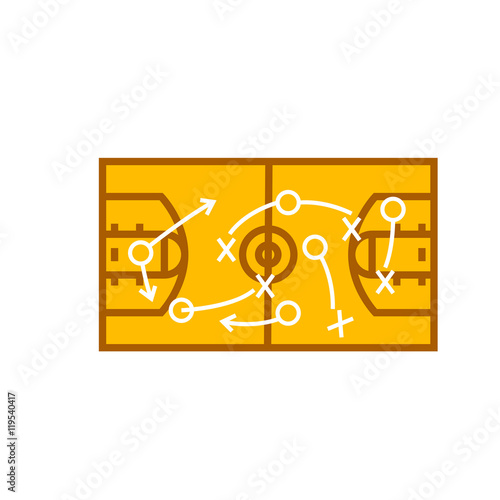 Strategical Basketball Game Plan Icon