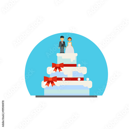 Wedding Cake with Figurines Icon