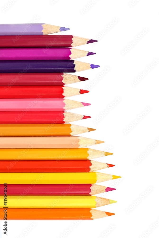 Fototapeta premium Color pencils isolated on white background