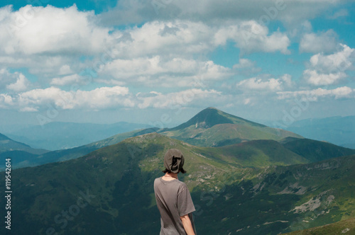 Hiking in Carpathian mountains