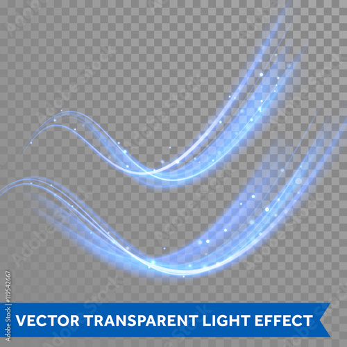 Vector magic glowing spark swirl trail