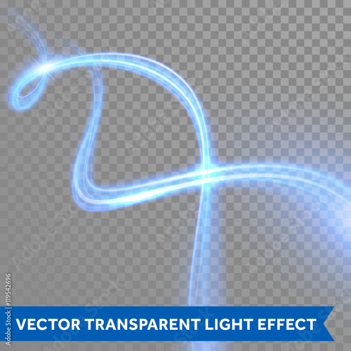 Blue neon bokeh glitter fire spiral wave line