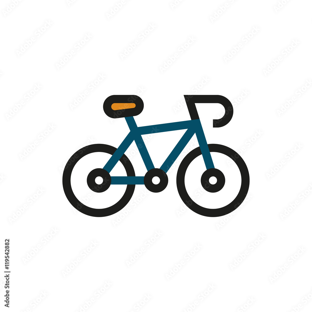 bicycle icon on white background bicycle icon on white background