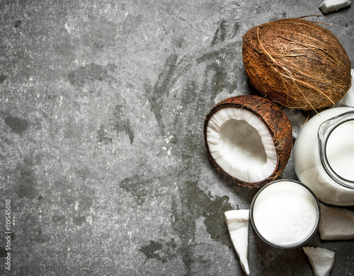 Coconut milk in a jar