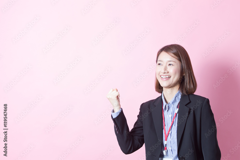 女性ビジネスポートレート・ピンクバック 女性ビジネスポートレート・ピンクバック