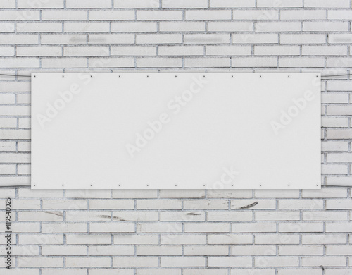 Banner mock up. 3d illustration. Isolated.