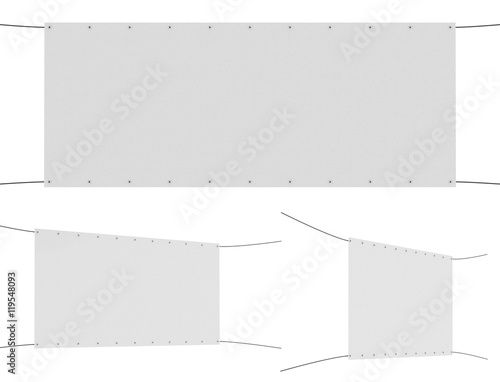 Wallpaper Mural Banner mock up. 3d illustration. Isolated. Torontodigital.ca