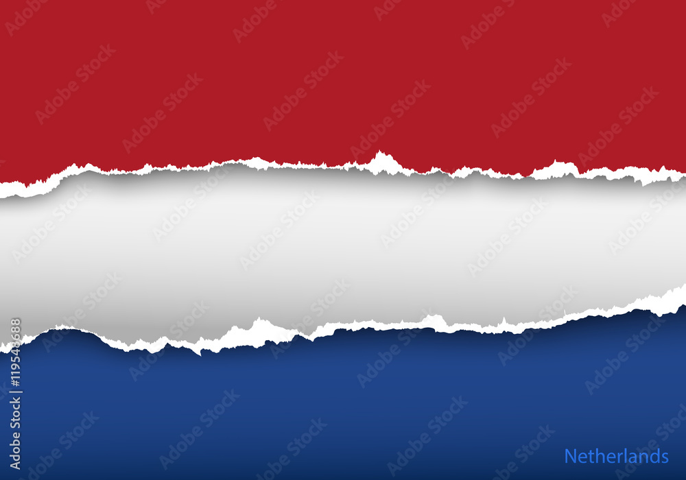 design flag netherlands from torn papers with shadows design flag netherlands from torn papers with shadows