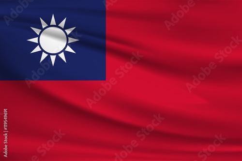 The national flag of Taiwan