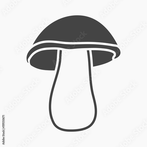 Mushroom icon cartoon. Singe vegetables icon from the eco food set.