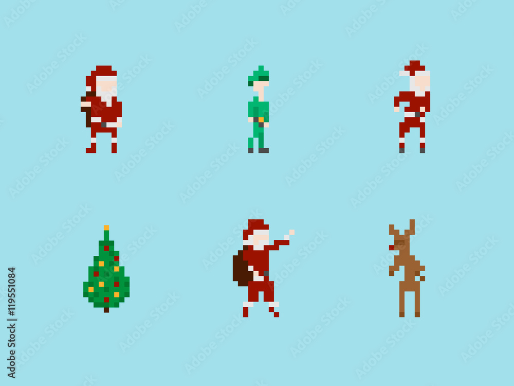 Christmas Pixel Art Set