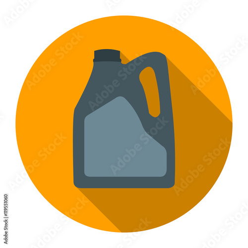 Pouring Motor Oil icon flat. Single car repair icon.