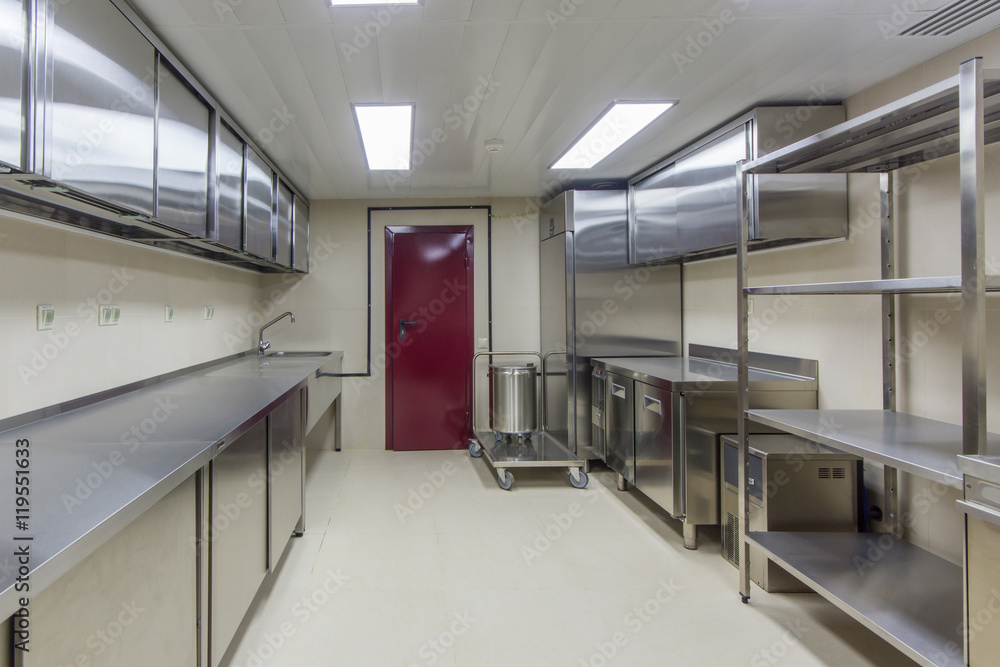 Interior of professional kitchen. Interior of professional kitchen.