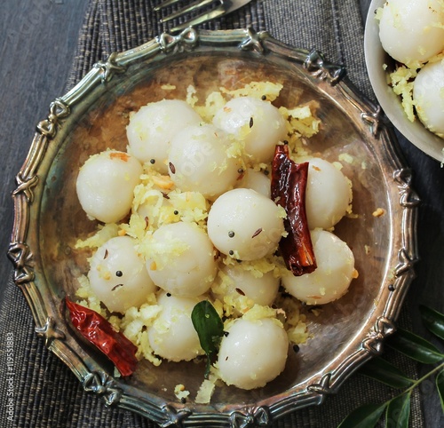 Kozhukkatta / steamed rice dumplings, selective focus photo