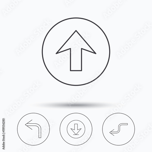 Arrows icons. Download, upload linear signs. Free Download Arrows icons. Download, upload linear signs. - GFXLoad