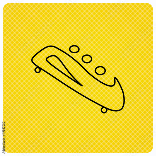 Bobsleigh icon. Three-seater bobsled sign.