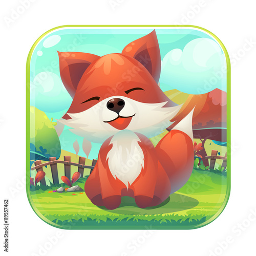 Icon Feed the fox GUI match 3