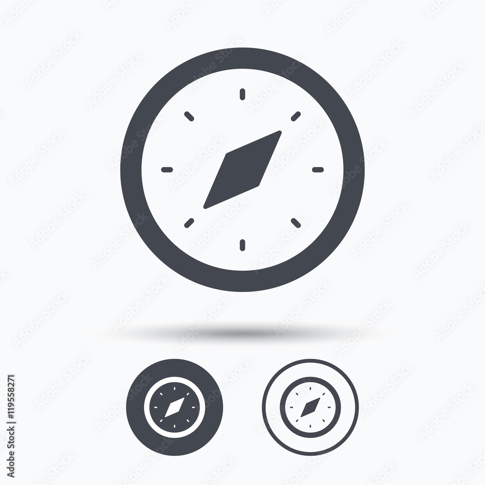 Compass icon. Navigation device sign. Compass icon. Navigation device sign.