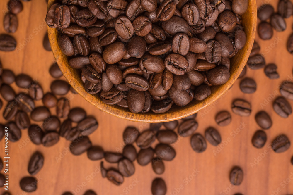 Coffee Beans into a bowl Coffee Beans into a bowl