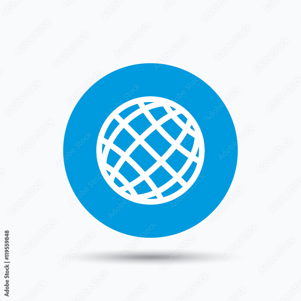 Globe icon. World or internet sign. Globe icon. World or internet sign.