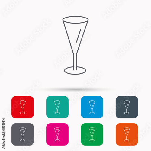 Champagne glass icon. Goblet sign.