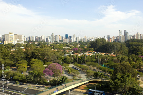 Sao Paulo city, Brazil. Skyline aerial view.