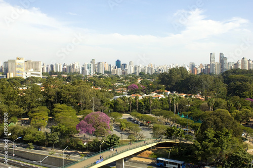 Sao Paulo city, Brazil. Skyline aerial view. photo