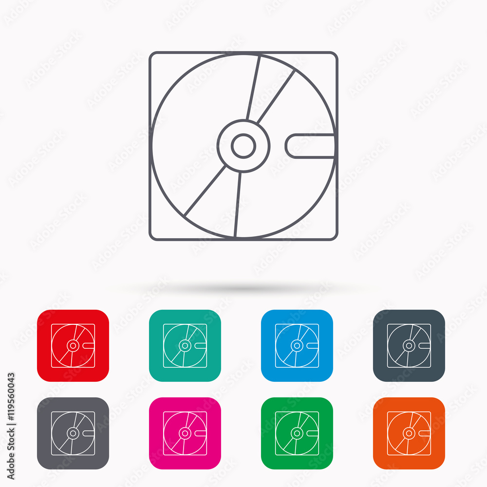 Harddisk icon. Hard drive storage sign. Harddisk icon. Hard drive storage sign.