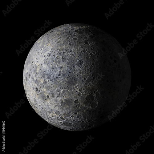 Fototapeta Naklejka Na Ścianę i Meble -  Alien Solar system planet on black background 3d rendering. Elements of this image furnished by NASA