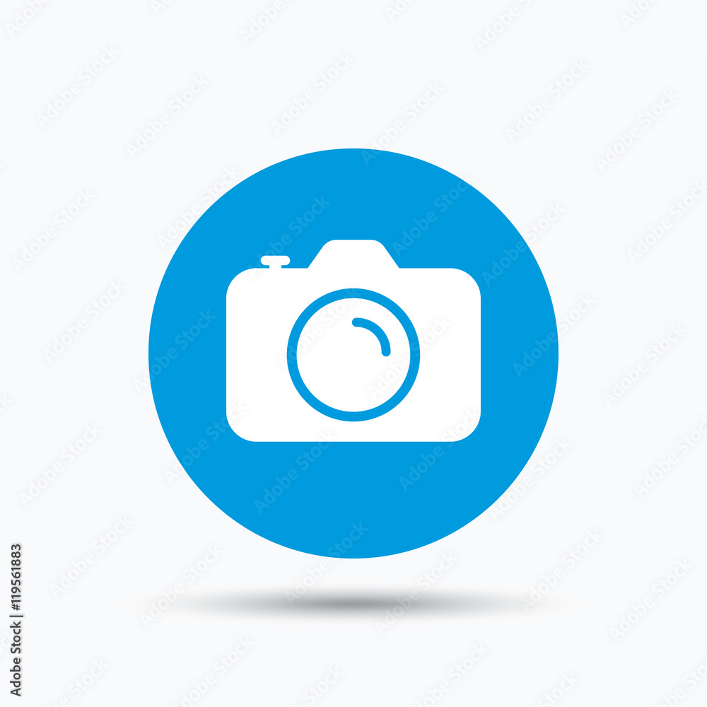 Camera icon. Professional photocamera sign.