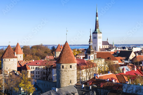 panorama of autumn in Tallinn, Estonia