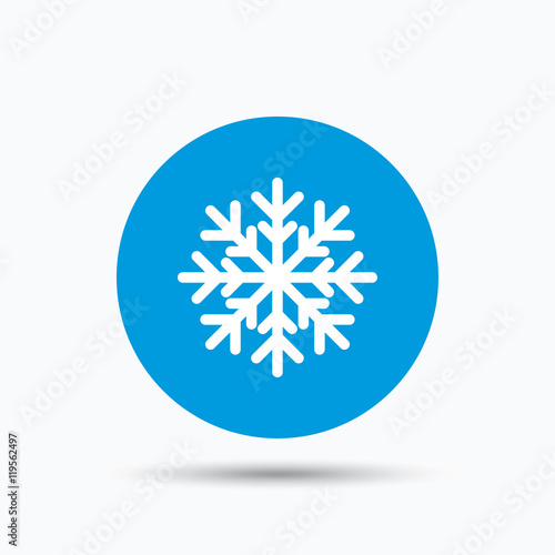 Snowflake icon. Air conditioning sign.